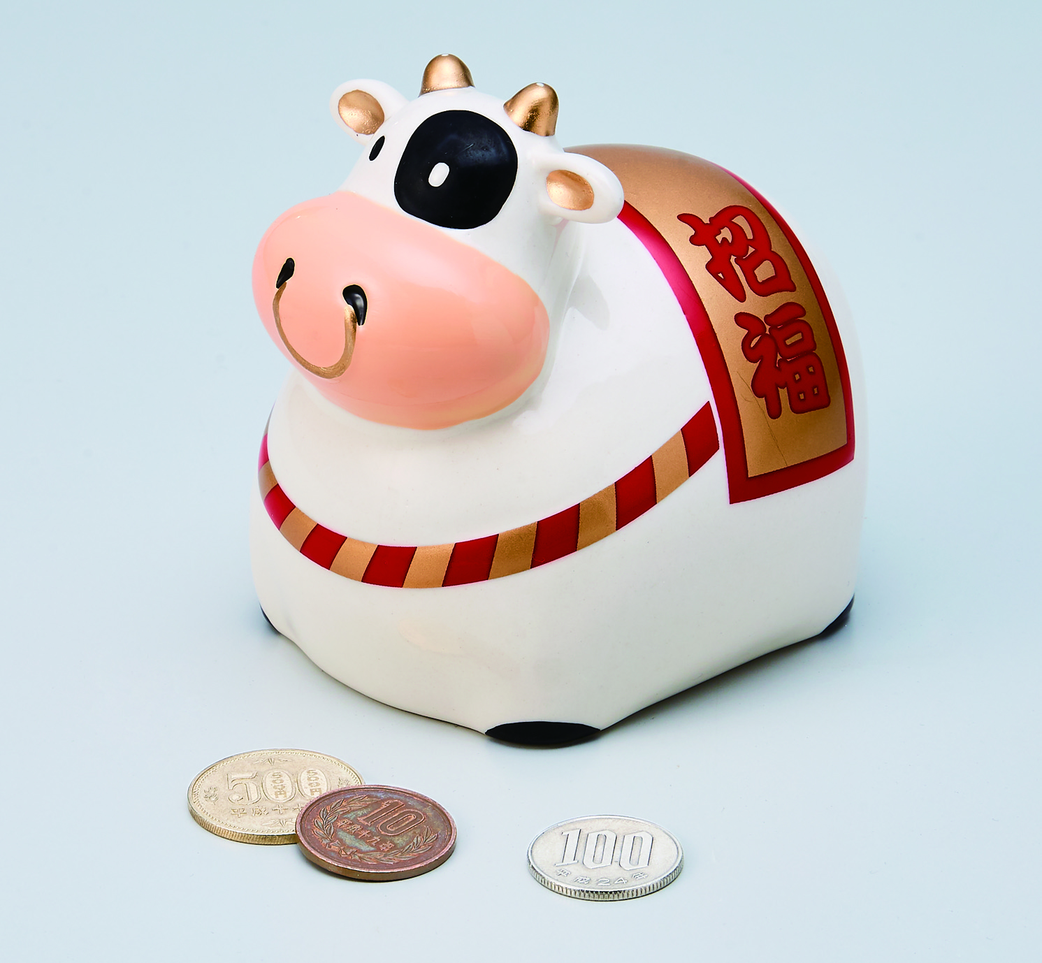 干支 丑 貯金箱 販促品 ノベルティグッズ制作 名入れなら 販促品プラザ